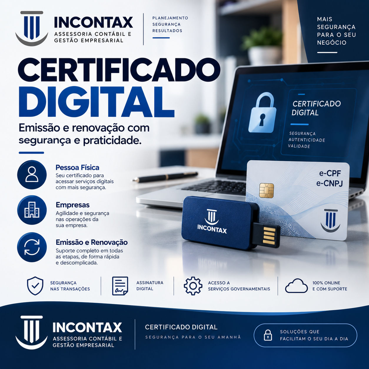 Certificado digital com segurança e praticidade — Incontax